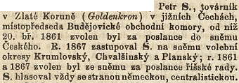 I Riegrův slovník naučný mu věnoval tuto krátkou zmínku