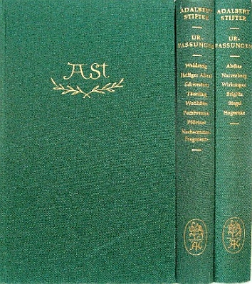 Vazba (1960) "lepšího" vydání Stifterových povídek v původní autorské verzi, jehož byl Stefl i v tomto případě editorem v augsburském nakladatelství Adam Kraft