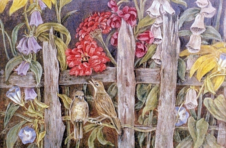 Jeden z jejích obrazů nese název "Alter Gartenzaun", tj. "Starý zahradní plot"