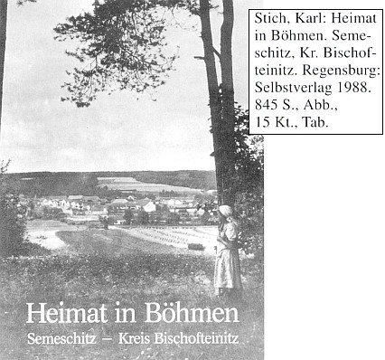 Obálka vlastním nákladem vydané knihy (1988) s pohledem na rodnou obec