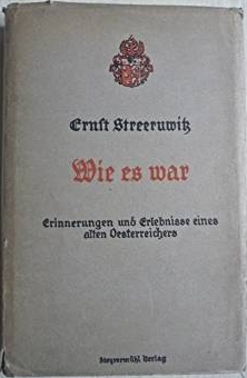 Obálka (1934, Steyrermuhl Verlag) jeho knihy "vzpomínek a prožitků starého Rakušana"