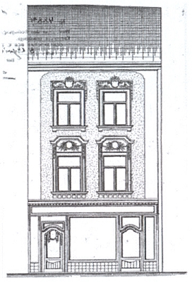 Rodný dům v Jihlavě, jak vypadal někdy v roce 1910