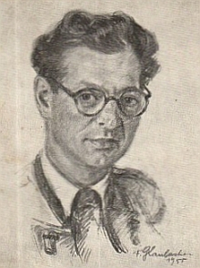 Na kresbě Franze Glaubackera (1896-1974) z roku 1955