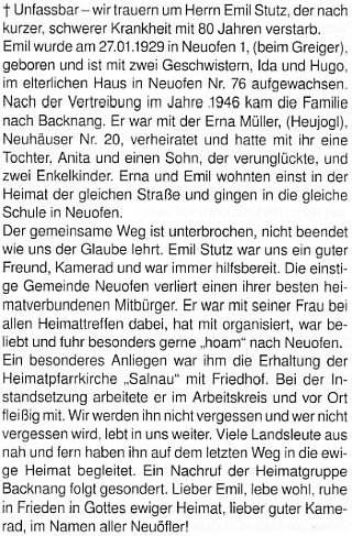 Nekrolog v krajanském časopisu