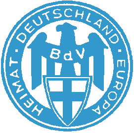 Emblém Svazu vyhnanců (Bund der Vertriebenen), založeného v prosinci 1958 v Berlíně, Tanzerovi bylo tenkrát třicet let
