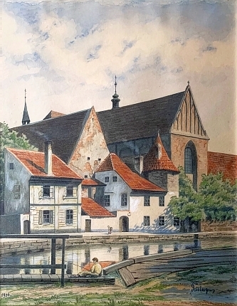 Dva Teisingerovy obrazy s motivem českobudějovického dominikánského kláštera