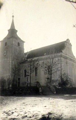 Kostel sv. Jiří v Semněvicích na snímcích ve farní kronice