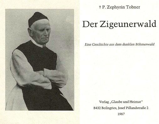 Obálka a titulní list obnoveného vydání jeho románu z "temné Šumavy" (1987)
vydaného nakladatelství Glaube und Heimat