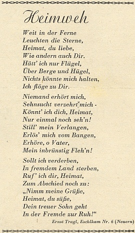 Jeho působivá báseň se objevila hned ve druhém ročníku krajanského měsíčníku v březnu roku 1949...