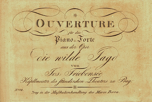Titulní list předehry jeho opery "Die wilde Jagd" (1822)