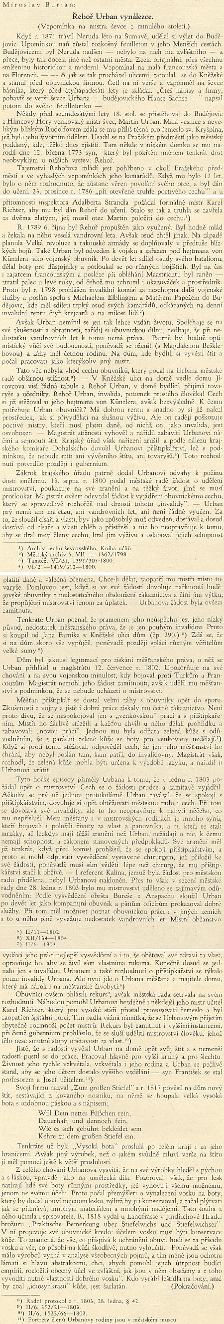 První část nedokončeného článku Miroslava Buriana z posledního sedmého čísla Jihočeského přehledu (1932) věru stojí za čtení přesto, že text zůstal torzem