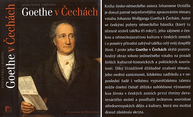 Obálka (2009) velmi opožděného překladu jeho knihy Goethe v Čechách (německy první vydání 1932) v příbramském nakladatelství Pistorius & Olšanská