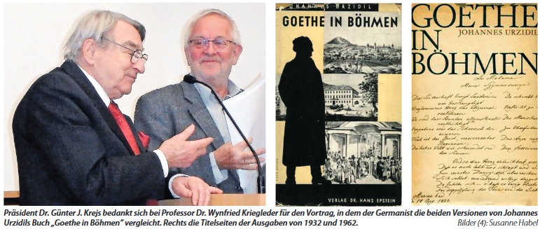 V Sudetoněmeckém domě v Mnichově se v únoru 2023 konalo pod záštitou Sudetoněmecké akademie kolokvium k výročí dvou německých vydání této knihy (Goethe in Böhmen: Verlag Hans Epstein, Wien, 1932 a Artemis, Zürich und Stuttgart, 1962)
