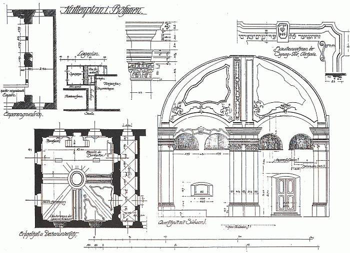 Stavební dokumentace synagogy v Chodové Plané