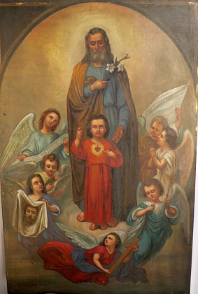 Jeho olejomalba na plechu s názvem "Der Hl. Josef mit dem Jesuskind", tj. "Sv. Josef s malým Ježíšem" znázorňuje prostřednictvím sedmi obletujících andělů i celý Kristův život od narození až do umučení a vzkříšení