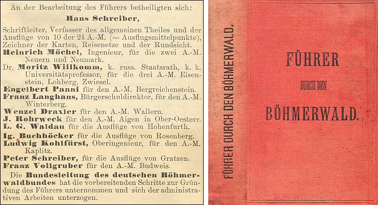 Mezi autory proslulého průvodce Šumavou z roku 1888 je uveden i on (je tu také Hans Schreiber, Moritz Willkomm
    a Engelbert Panni a Wenzel Draxler, kteří mají samostatné zastoupení na stránkách Kohoutího kříže)