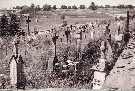 Hřbitov ve Frymburku před svým přemístěním