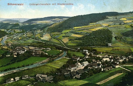 Jiné dvě pohlednice Josefa Seidela zachycující "Dolní Rejštýn",
jak se Unterreichenstein kdysi také označoval
