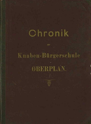 Jeho podpis na stránkách hornoplánské školní kroniky