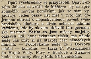 Takto o něm a Tecelinu Jakschovi psal v říjnu 1938 list Republikán