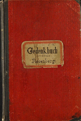 Desky kroniky německé obecné školy v Rožmberku nad Vltavou z let 1876-1937