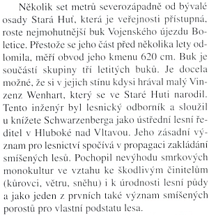 Odstavec o něm z knihy o "podivuhodných stromech", v tomto případě na území přístupné části boletického vojenského újezdu