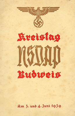 Obálka slavnostního tisku ke krajskému sněmu NSDAP v Českých Budějovicích v červnu 1939, kde měl Westen hlavní článek pod názvem "Budějovice - osud města na hranici" a byl v titulku uveden jako komisařský "krajský vůdce" a "člen říšského sněmu"