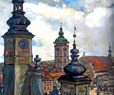 Černá věž na obrazech českobudějovických malířů Emila Pittera (1887-1943) a Rudolfa Krásy (1888-1975)
