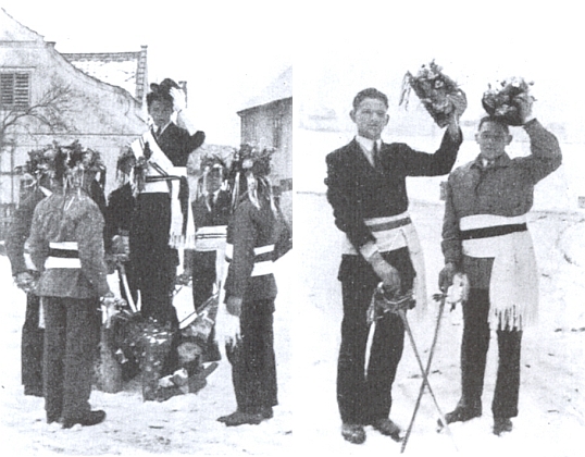 Snímky provázející jeho text ve sborníku "Deutsches Land kehrt heim" zachycují mečové tance, na jednom z nich neomylně s pozadím poutního místa Studenec u Rožmberka nad Vltavou