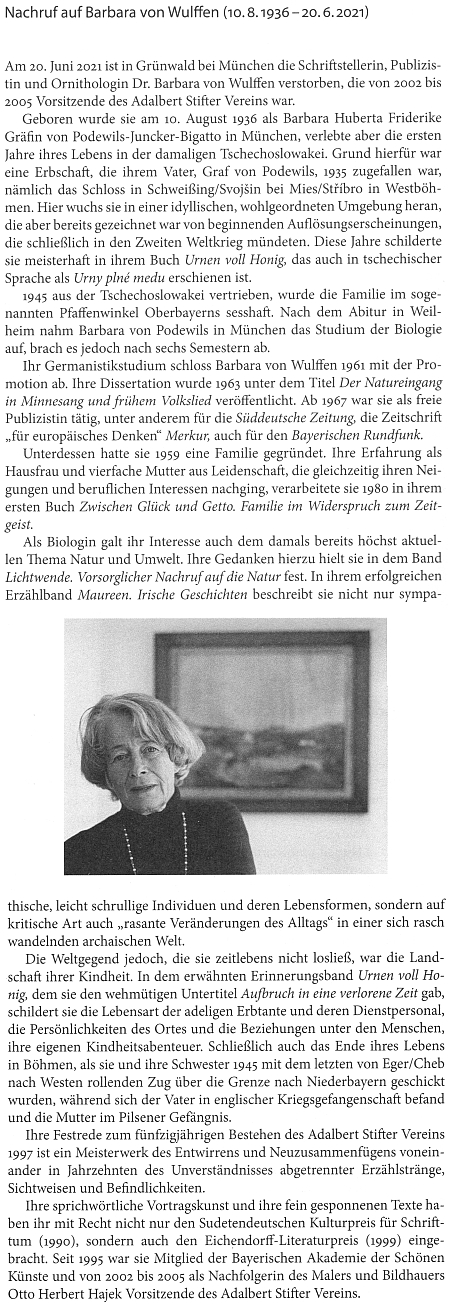 Nekrolog, který napsala Anna Knechtelová
