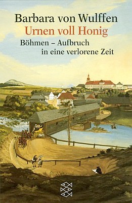 Obálka (2000) německého vydání knihy Urny plné medu u S. Fischer Verlag zachycuje Svojšín v údolí řeky Mže s krytým mostem přes ní