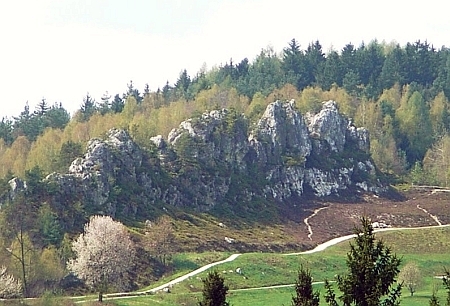 Křemenný val, význačný přírodní památník, o němž je zmínka i v textu o "základním vymezení Šumavy", blízko bavorského Viechtachu
