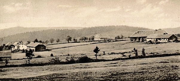 Stodůlky na výřezu pohlednice Josefa Seidela