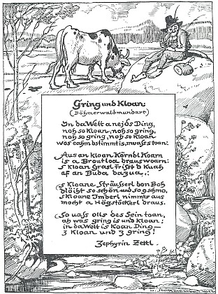 Jeho báseň s výtvarným doprovodem Hermanna Stockmanna ve věhlasném mnichovském časopise Fliegende Blätter 1922