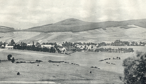 Chudenín s "Chodským lesem" (Chodenwald) v pozadí