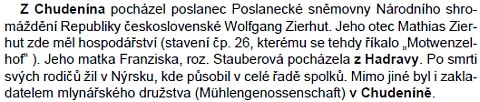 O jeho otci na stránkách publikace o Chudeníně