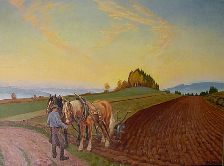 Jeho obraz "Práce na poli"