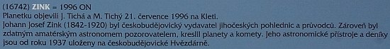 "Plotová výstava" u českobudějovické hvězdárny v roce 2020 připomněla i planetku, která je po něm pojmenována