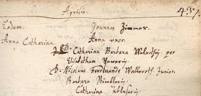 Záznamy o narození otcově roku 1660, ...