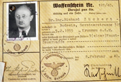 Zbrojní průkaz Richarda Zückerta (1940)